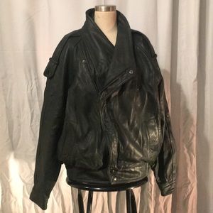 Green leather jacket